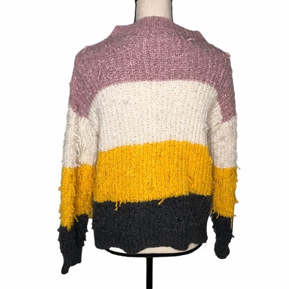 DAVI & DANI COLORBLOCK OVERSIZED PULLOVER SWEATER - Picture 4 of 7